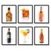 Wine Wall Art Bar YPF5 Canvas Wall Art Decor Colorful Cocktail Art Prints Classic Cocktail Bar Poster Fashion Bar Wall Decor Cocktail Wall Art Canvas Painting Kitchen Poster (8 x10 UNFRAMED)