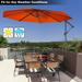 Hanging Umbrella Patio Offset Umbrella 10FT Cantilever Outdoor Umbrellas with/Infinite Tilt Fade Resistant Waterproof Solution-Dyed Canopy & Cross Base