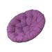 koolsoo Padded Seat Cushion Egg Shape Chair Pad Hanging Chair Cushion Soft Fabric Thick Patio Chair Pad Diameter 40cm for Living Room Violet