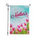 Happy Mother s Day Garden Flag Burlap Mother s Day House Flag Double Sided Outdoor Flag 12 x 18 Inch Small Mother s Day Yard Garden Decorative Flags (Happy Mother s Day -05)