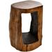 FANGL Tree Stump Stool Plant Holder Tree Accent Table Live Edge Side Table Round Wood End Table Nightstand 16 Tall