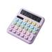 PATLOLLAV Colorful Candy Calculator for Kids Mechanical Calculator Cute 12 Digit Large LCD Display Big Round Button Calculator Easy to Press for School Office Business Home Automatic Sleep