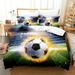 Soccer Comforter Cover Set Watercolor Tie-dye Duvet Cover for Kid Teen Boys Girls Room Decor Sports Game Quilted Duvet Cover Colorful Graffiti Hip Hop 1 Quilt Cover with 2 Pillowcases