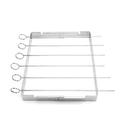 Grill Rack with 6 Stainless Steel BBQ Skewers Barbecue Rack Grill Accessories