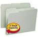 Smead 13230 Recycled Folder One Inch Expansion 1/3 Top Tab Letter Gray Green 25/Box