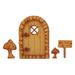 Meuva Wooden Door Narnia Door. Three-dimensional Assembly Kit Door Craft Wooden Sparkly Christmas Ornament Small Ornament Crutches Ornament