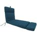 Jordan Manufacturing 72 x 22 Celosia Legion Blue Solid Rectangular Outdoor Chaise Lounge Cushion with Ties and Hanger Loop
