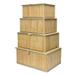 Storagether Wicker Basket With YPF5 Lid Bamboo Storage Box for Shelf Bamboo Decor Storage Boxes With Lids-Rectangle Decorative Basket With Lid Organizer for Bedroom Living Room (Set of 4 natural)