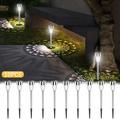 asjyhkr 10 Pack Solar Lights Outdoor Solar Garden Lights Solar Powered Waterproof Landscape Pathway Lights LED Outdoor Solar Lights Decorative for Patio Lawn Yard - Cold White