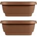 Deck Rail Planter Balcony (Deck Balcony Rail Planter 24 Black 2 Pack Chocolate)