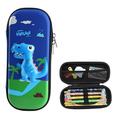 Pencil Case Organizer for kids large-capacity 3D three-dimensional multi-compartment pupil pencil case childrenâ€™s school suppliesï¼ˆBlue dinosaurï¼‰