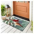 YOSITiuu FRONTPORCH Indoor/Outdoor Hand Tufted Durable Area Rug - Transitional Garden Decorative (Cardinal Christmas Day Multi) (2 6 x 4 )