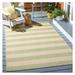 YOSITiuu Courtyard Collection 6 7 x 9 6 Beige/Sage Green CY6812 Indoor/ Outdoor Waterproof Easy Cleaning Patio Backyard Mudroom Area Rug