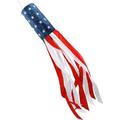 4th of July Decorations 40 Inch American Windsock Heavy Duty Patriotic Fourth of July Outdoor Decor American Flag USA Windsock With Embroidered Stars Red White and Blue Decor for Memorial Day Outside