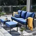 Vcatnet Direct 3 Pieces Outdoor Patio Furniture Sectional Sofa All-weather Couch Set with Cushions for Garden Poolside Bright blue