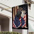German Shepherd Flag American Patriot Dog Flag Decorations - Garden Flag 12x18 Decorations For Home Outside - Patriotic Dog Decor Double Sided Heavy Duty Canvas Flag Indoor Outdoor