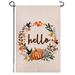 Shmbada Hello Fall Thanksgiving YPF5 Day Welcome Double Sided Flag Premium Material Seasonal Holiday Outdoor Decorative Small Flags for Home House Yard Lawn Patio 12.5 x 18.5 inch
