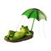 KTMGM Solar Frogs Garden Decor Light Outdoor Statue Solar Light Sculpture Lights Solar Frogs Pond Statues Cute Frogs Lights Funny Creatives Frogs For Yard Lawns Patio