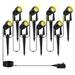 SUNTHIN Outdoor Landscape Lighting YPF5 8 Pack LED Spot Lights Kit for Garden Yard House Lawn Tree Flags Fence Use Warm White IP65 Waterproof