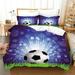 Soccer Comforter Cover Set Watercolor Tie-dye Duvet Cover for Kid Teen Boys Girls Room Decor Sports Game Quilted Duvet Cover Colorful Graffiti Hip Hop 1 Quilt Cover with 2 Pillowcases