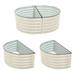 CLkPde Metal Raised Garden Bed - 42 (L) x 24 (W) x 17 (H) - Outdoor Garden Planter Box for Vegetables Flowers and - Beige (Set of 2)