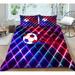 Soccer Comforter Cover Set Watercolor Tie-dye Duvet Cover for Kid Teen Boys Girls Room Decor Sports Game Quilted Duvet Cover Colorful Graffiti Hip Hop 1 Quilt Cover with 2 Pillowcases