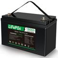LifePO4 Battery 12V 100Ah 12.8V Energy Lithium Battery for RV Solar Trolling Motor Backup Power Camping Golf Cart