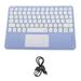 Touch Wireless Keyboard Round Keycaps Ergonomic Design Ultra Thin Smart Touch Wireless Keyboard for Tablets Laptops Purple