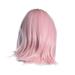Blekii Curly White Fashion Women Long Gradient Wig Sexy Wavy Wigs Synthetic Pink Party Wig Wigs Human Hair White Pink Clearance