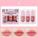 TUTUnaumb Lip Glaze Mirror Water Glossy Lip Glaze Lip Gloss Lip Oil Tinted Small Capsule Lip Gloss Set Moisturizing Cute Lip Balm Tint Stain Glaze Pack Lipstick 3PC Set 4.5MLx3-A