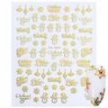 Duklien Nail Stickers Nail Sticker Christmas Christmas Santa Snowflake Snowman Christmas Hat Christmas Tree Garland Cabin Backglue Nail Sticker (N )