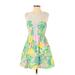 Lilly Pulitzer Casual Dress: Green Floral Dresses - Women's Size 4