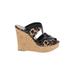 Montego Bay Club Wedges: Black Animal Print Shoes - Women's Size 10