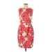 New Directions Casual Dress - Sheath: Red Jacquard Dresses - Women's Size 6
