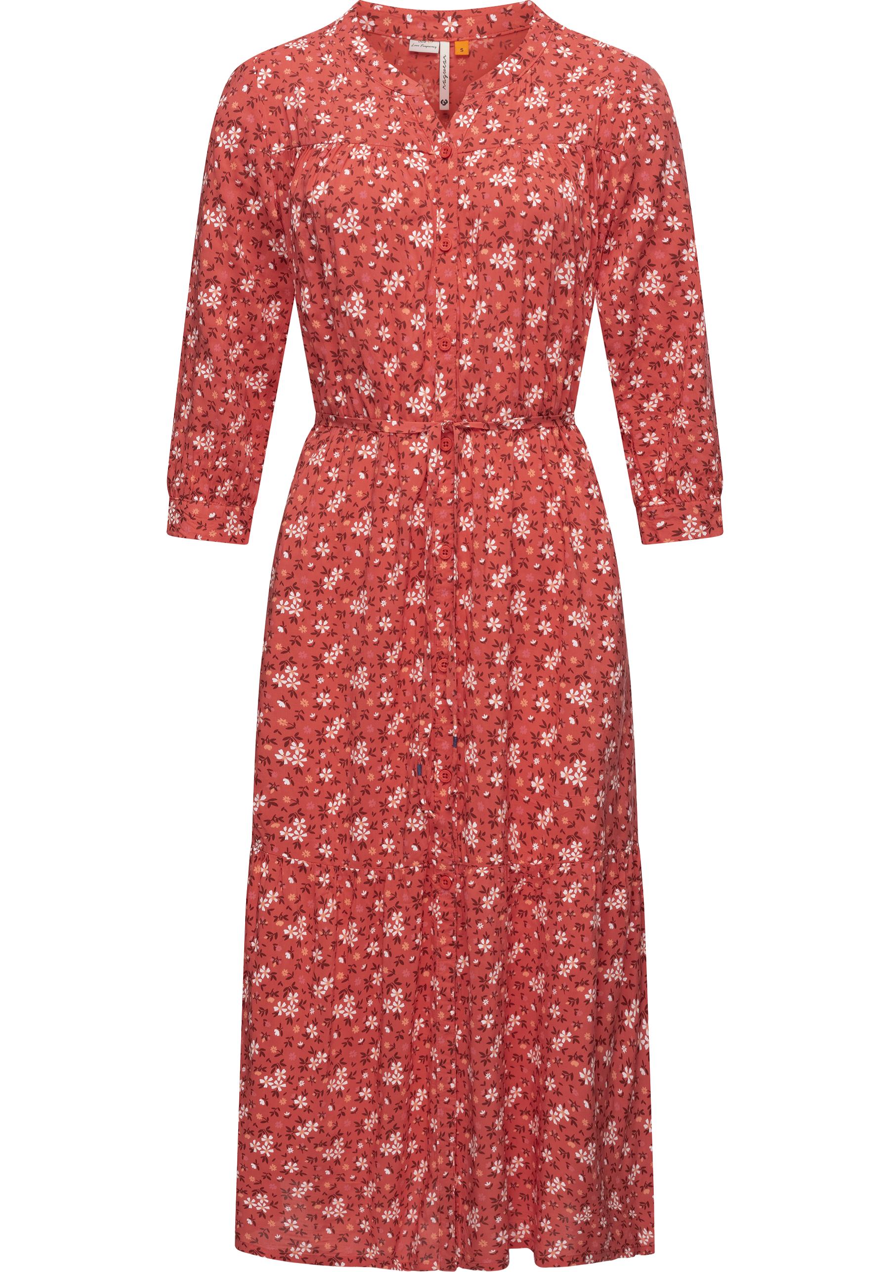 Maxikleid RAGWEAR "Meve", Damen, Gr. M (38), Normalgrößen, lila (himbeere), Obermaterial: 100% Viskose, figurumspielend knöchellang, V-Ausschnitt, Ärmel ohne Ärmelschlitz normaler Saum mit Druckknöpfen,verstellbar, Kleider Maxikleid, Leichtes...