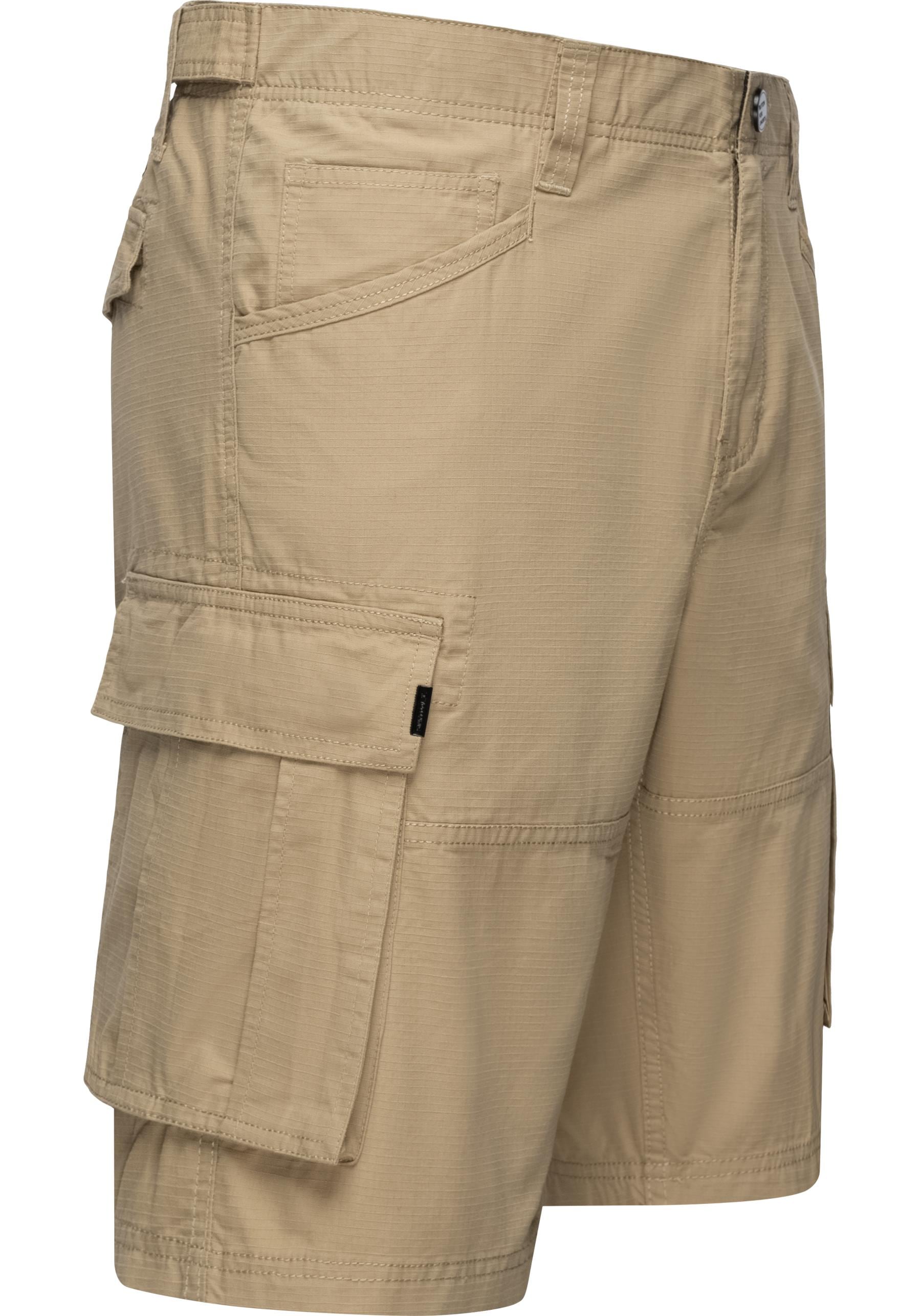 Shorts RAGWEAR "Merly", Herren, Gr. 30, Normalgrößen, beige (sand), Material: 100% Baumwolle, bequem knielang, Hosen Shorts, Kurze Herren Cargo-Hose mit großen Taschen