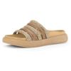 Pantolette GABOR, Damen, Gr. 41, gold (goldfarben, roségoldfarben), Textil, modisch, Schuhe, Plateau, Sommerschuh, Schlappen mit Best Fitting-Ausstattung