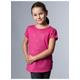 T-Shirt TRIGEMA "TRIGEMA mit glitzerndem Katzen-Motiv" Gr. 128, rosa (hibiskus) Kinder Shirts T-Shirts