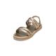 Sandale MARC O'POLO "aus edlem Rindleder" Gr. 40, goldfarben Damen Schuhe Sandalen