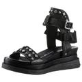 Sandalette A.S.98 "TOMADO" Gr. 38, schwarz Damen Schuhe Sandaletten Sommerschuh, Sandale, Keilabsatz mit coolen Nieten besetzt