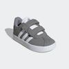 Klettschuh ADIDAS SPORTSWEAR "VL COURT 3.0", Gr. 25, grau (grau three, cloud weiß, grau two), Leder, Synthetik, sportlich, Schuhe, für Kinder, inspiriert vom Design des adidas samba
