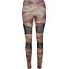 Leggings URBAN CLASSICS "Urban Classics Damen Ladies Camo Tech Mesh Leggings", Damen, Gr. M, US-Größen, rot (rotwood camo), 77% Polyester, 23% Elasthan, skinny fit, Hosen