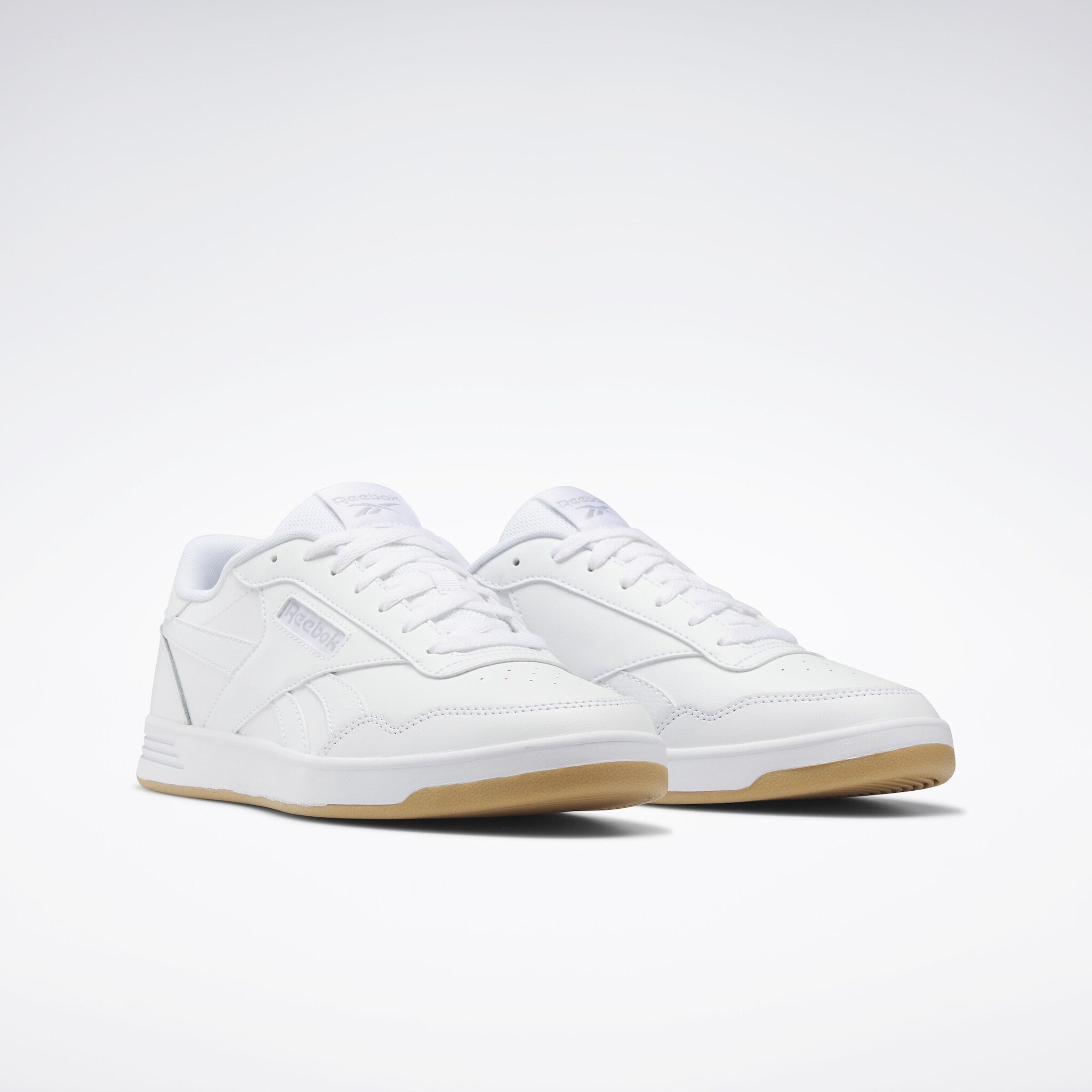 Sneaker REEBOK CLASSIC "REEBOK COURT ADVANCE", Gr. 41, weiß (weiß, gum), Leder, Synthetik, Schuhe