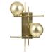 Crestview Collection Jennings Golden Double Globes Metal Wall Sconce