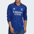 Adidas Shirts | Adidas Real Madrid 21/22 Long Sleeve Away Authentic Jersey | Color: Blue/Orange | Size: Various