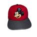 Disney Accessories | Disney Parks Mickey Mouse Snapback Hat Red Retro Embroidered Cap Cross Stitch | Color: Black/Red | Size: Osb