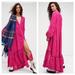 Free People Dresses | Free People Pink Edie Maxi Shirt Dress Pink New Xs Oversized Boho | Color: Pink | Size: Xs