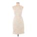 J.Crew Factory Store Cocktail Dress - Sheath: Ivory Leopard Print Dresses - Women's Size 0