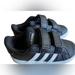 Adidas Shoes | Adidas Black & White Stripes Toddler Velcro Shoes Size 9k | Color: Black/White | Size: 9b