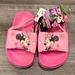 Disney Shoes | Disney Minnie Mouse Pink Sandals Sz 5/6 | Color: Black/Pink | Size: 5bb